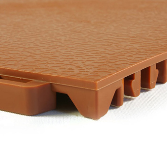 Aergo Modular Floor Tile Terra Cotta Corner