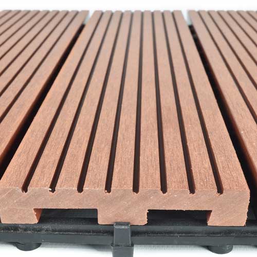 Deck Tile redwood surface