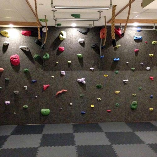 Foam floor home exercise wall