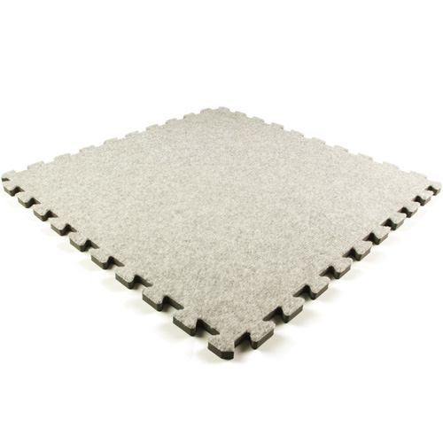 Interlocking carpet light gray